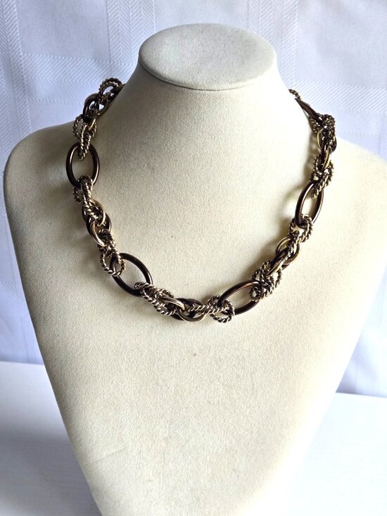 Dana Buchman Jewelry - Dana Buchman Chain Necklace 15-inch Gold Tone Bronze Tone 3-inch Extender